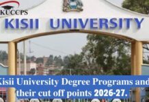 𝐊𝐢𝐬𝐢𝐢 𝐔𝐧𝐢𝐯𝐞𝐫𝐬𝐢𝐭𝐲 𝐃𝐞𝐠𝐫𝐞𝐞 𝐏𝐫𝐨𝐠𝐫𝐚𝐦𝐬 𝐚𝐧𝐝 𝐭𝐡𝐞𝐢𝐫 𝐜𝐮𝐭 𝐨𝐟𝐟 𝐩𝐨𝐢𝐧𝐭𝐬 2026-2027