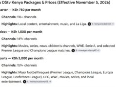 DSTV new packages in Kenya 2026