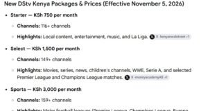 DSTV new packages in Kenya 2026